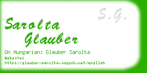 sarolta glauber business card